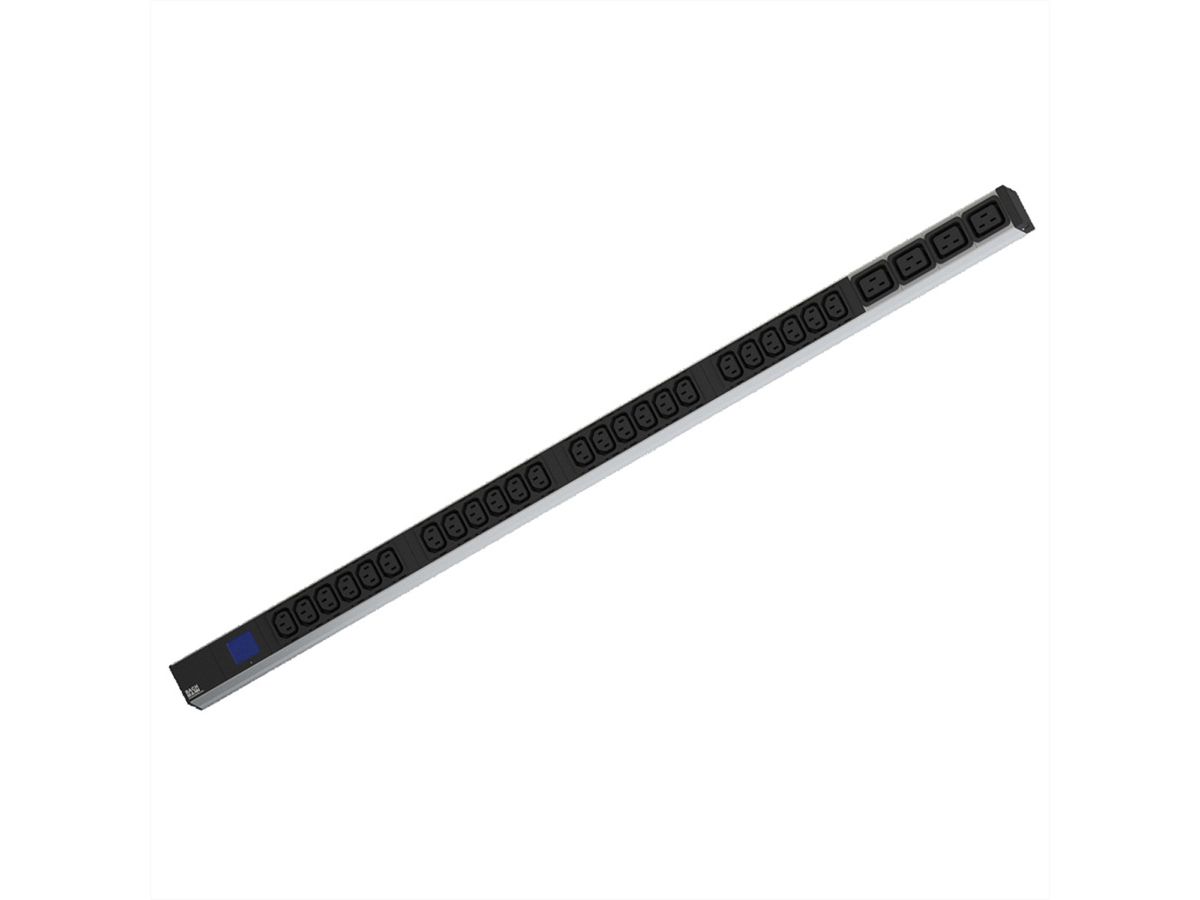 BACHMANN BN0500 19" PDU 1HE 24xC13 4xC19, Leistungsmessung, Anschluss CEE 16, blau