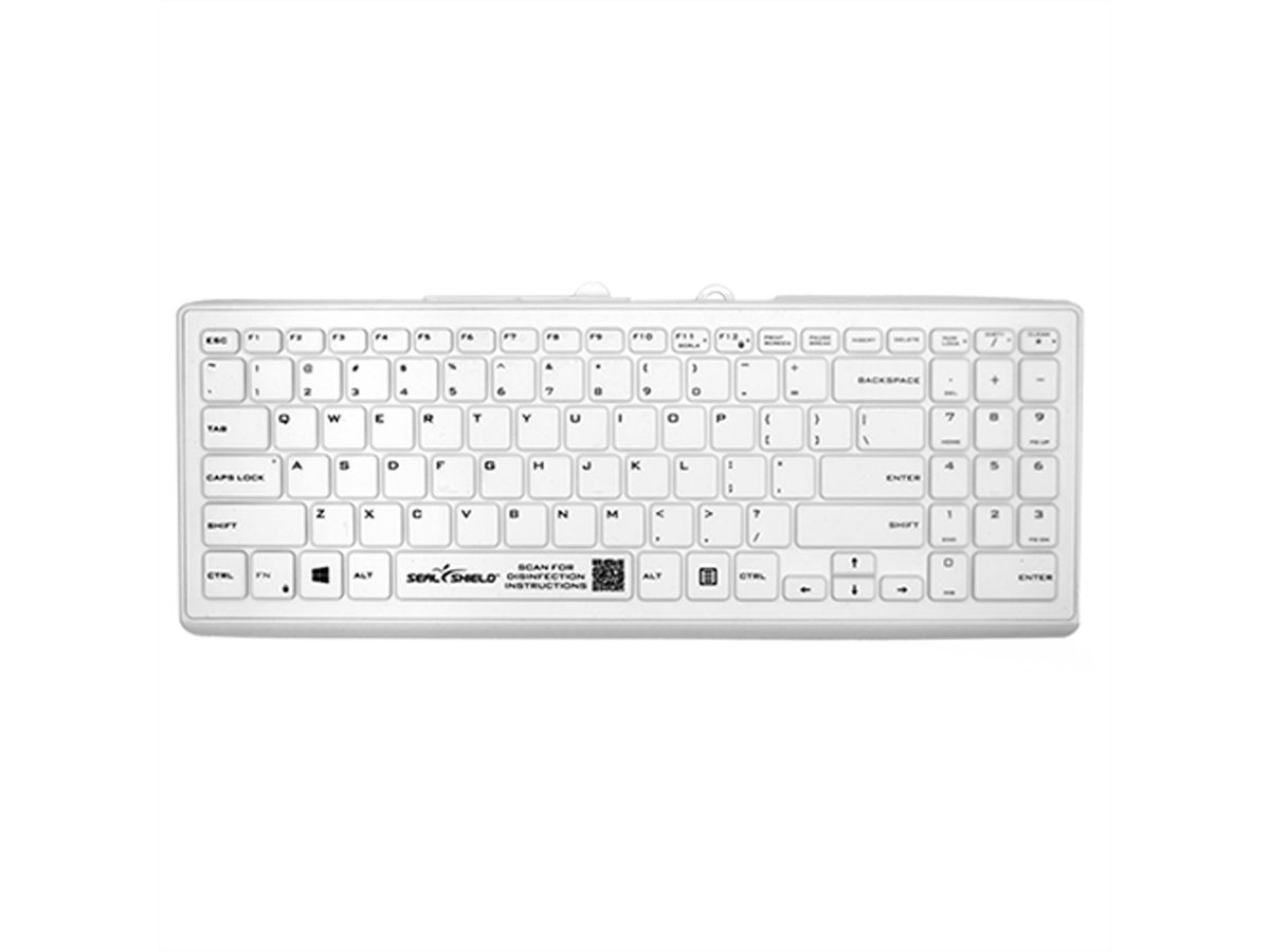 SEAL SHIELD Tastatur Cleanwipe Pro White, SSWKSV101PRO-DE