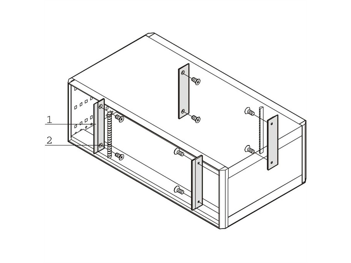 SCHROFF EMV-Dichtung Frontplatte / Rückwand - Seitenwand - EMC-TRAEGERLEISTE 3HE FPL-SW