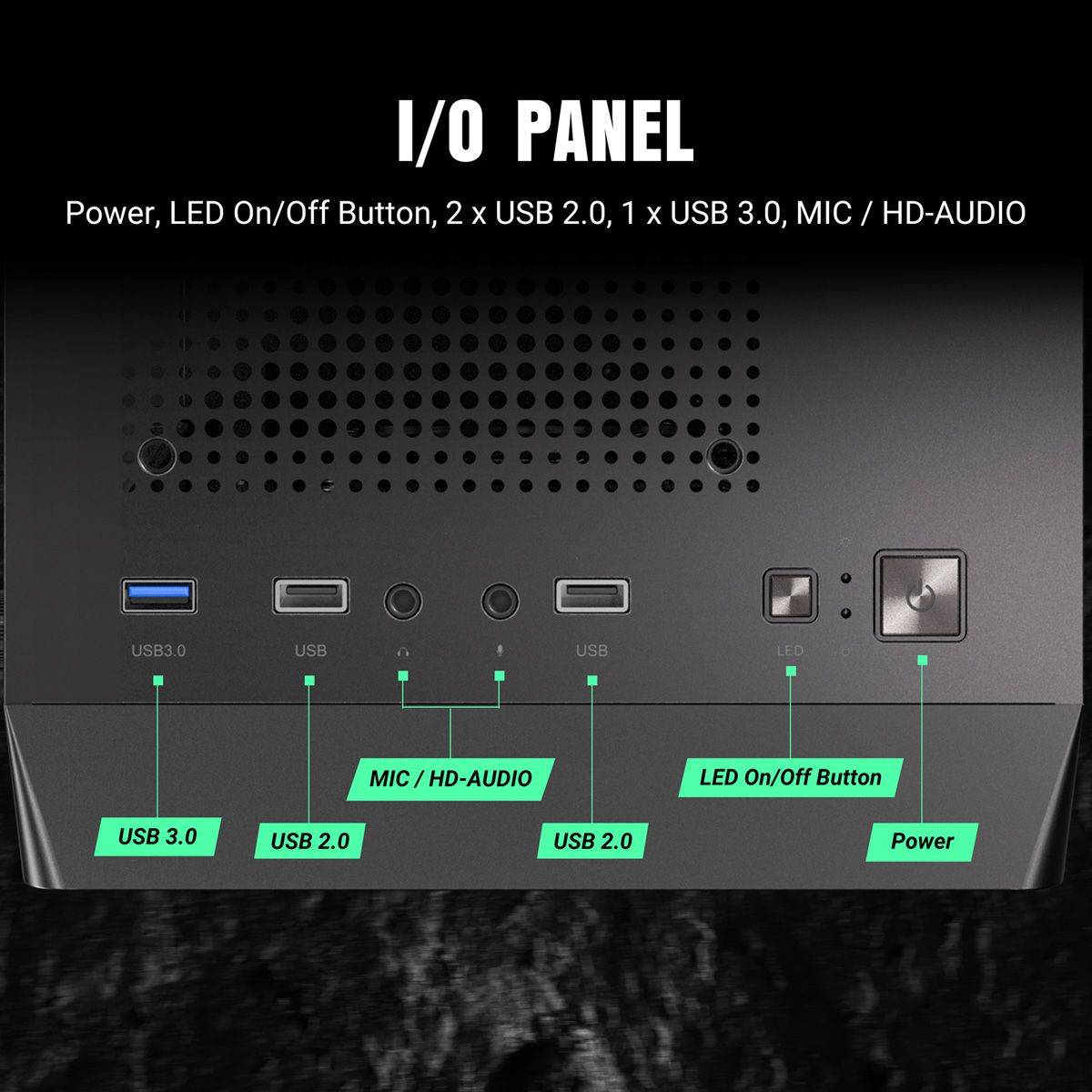 ANTEC AX26 RGB Elite PC Gehäuse Midi Tower Gaming ATX, schwarz