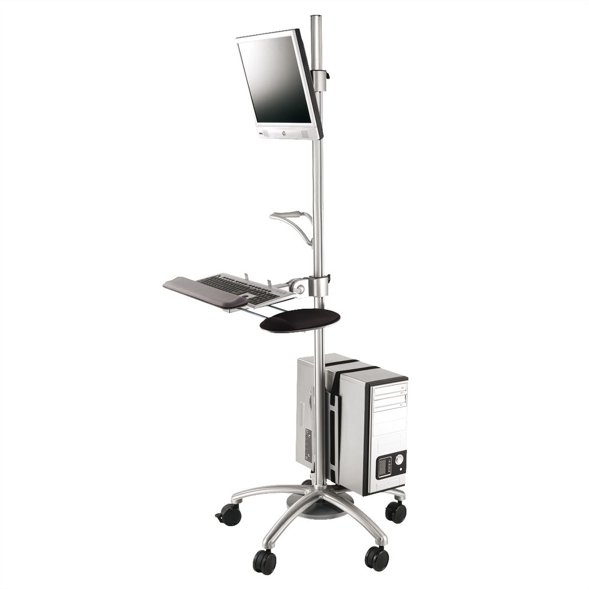 ROLINE PC/LCD-Rollständer, höhenverstellbar, bis 30 kg