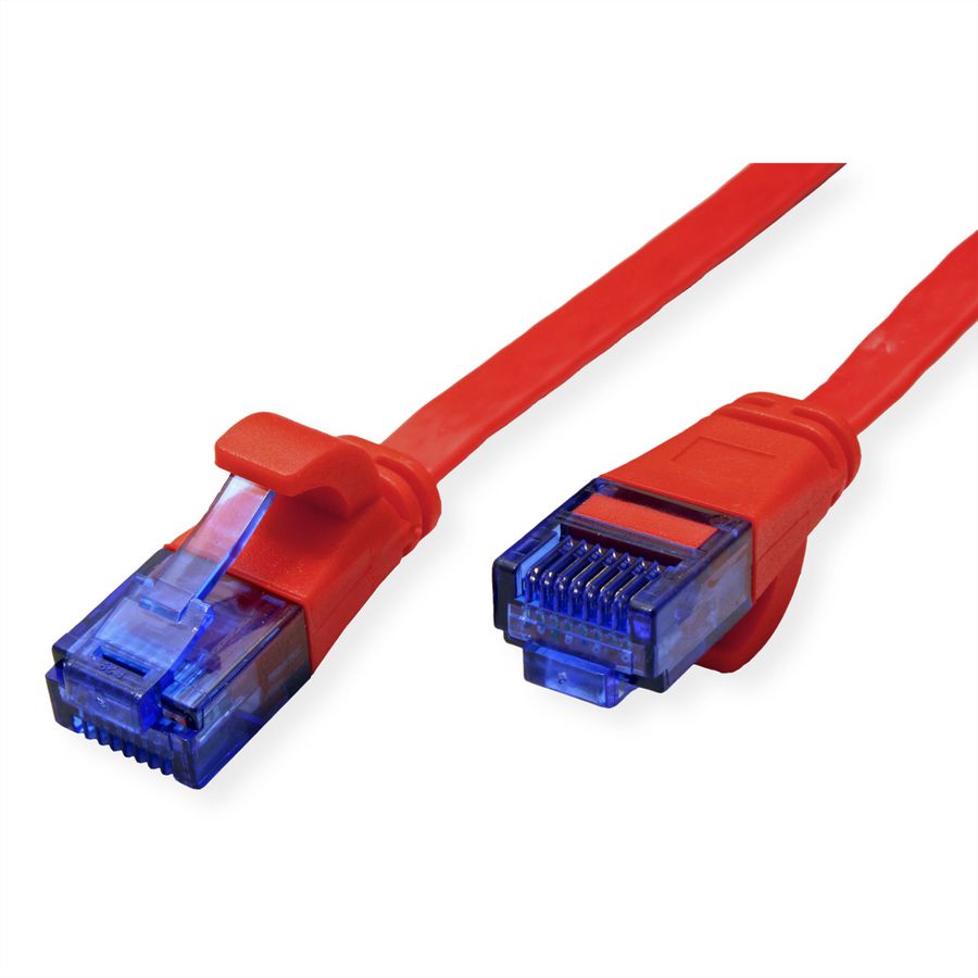 VALUE Patchkabel Cat.6A (Class EA) UTP, extra-flach, rot, 2 m