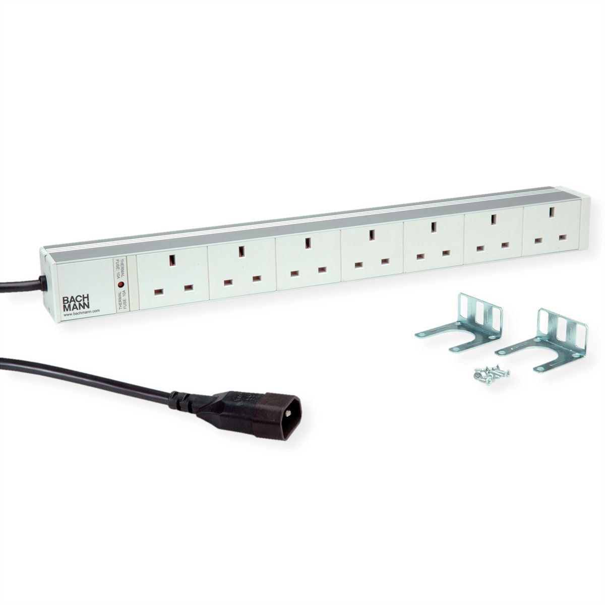 BACHMANN ALU 19z 1HE 7xUK, Strom 2m C14, United Kingdom
