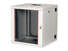 ROLINE 19-Zoll Wandgehäuse Pro 12 HE, 600x600 BxT zweiteilig schwenkbar grau