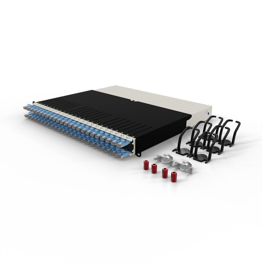patchbox.one 8RU STP blau Cat.6a 0,8m