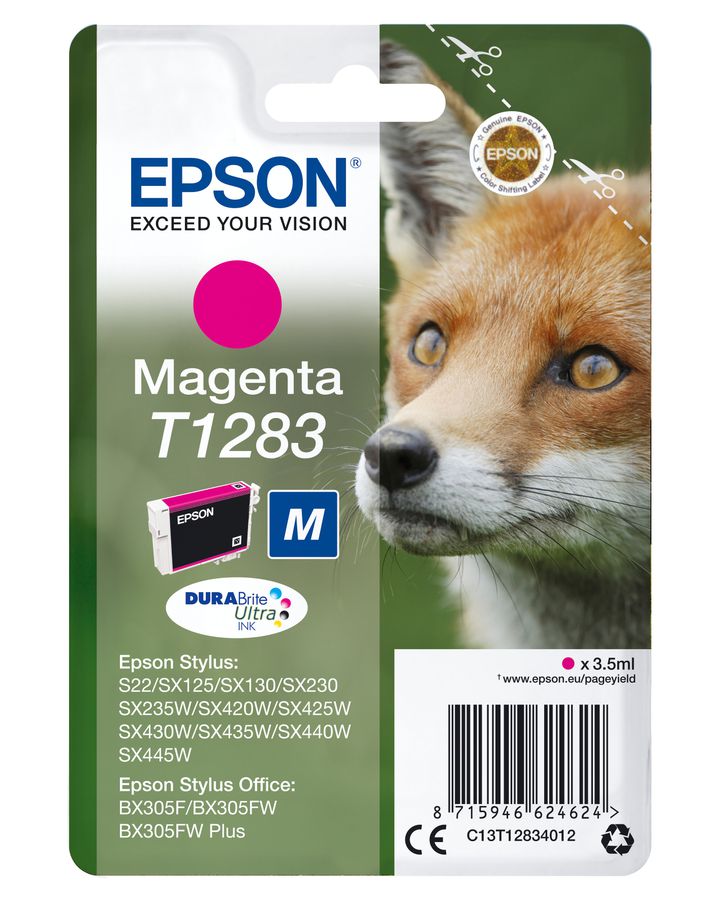 Epson Singlepack Magenta T1283 DURABrite Ultra Ink