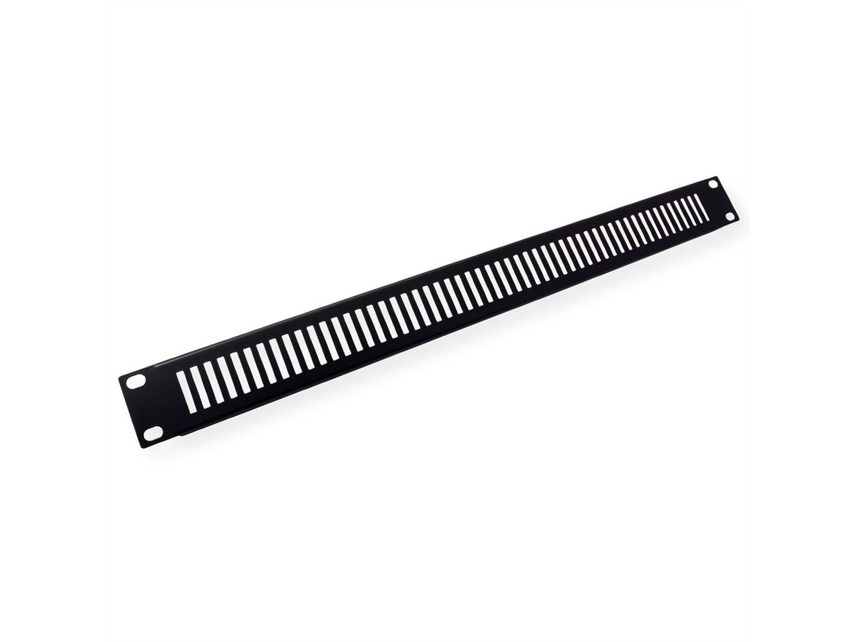VALUE 19"-Belüftungs-Frontplatte 1 HE, schwarz