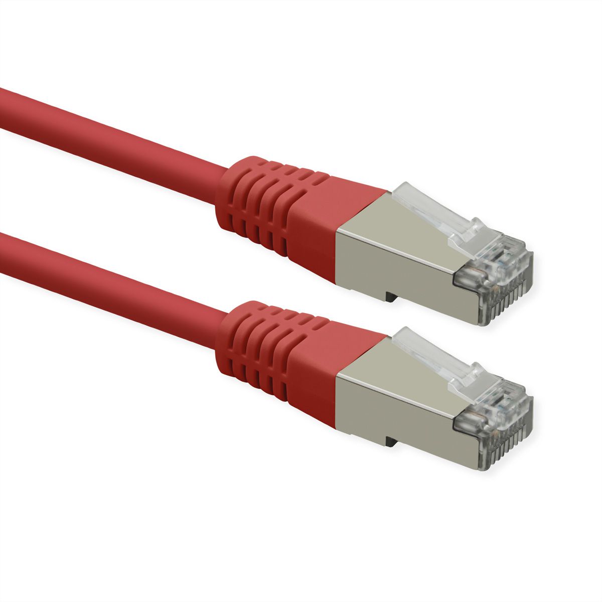 ROLINE Patchkabel Cat.6 (Class E), PoE, S/FTP (PiMF), rot, 0,3 m