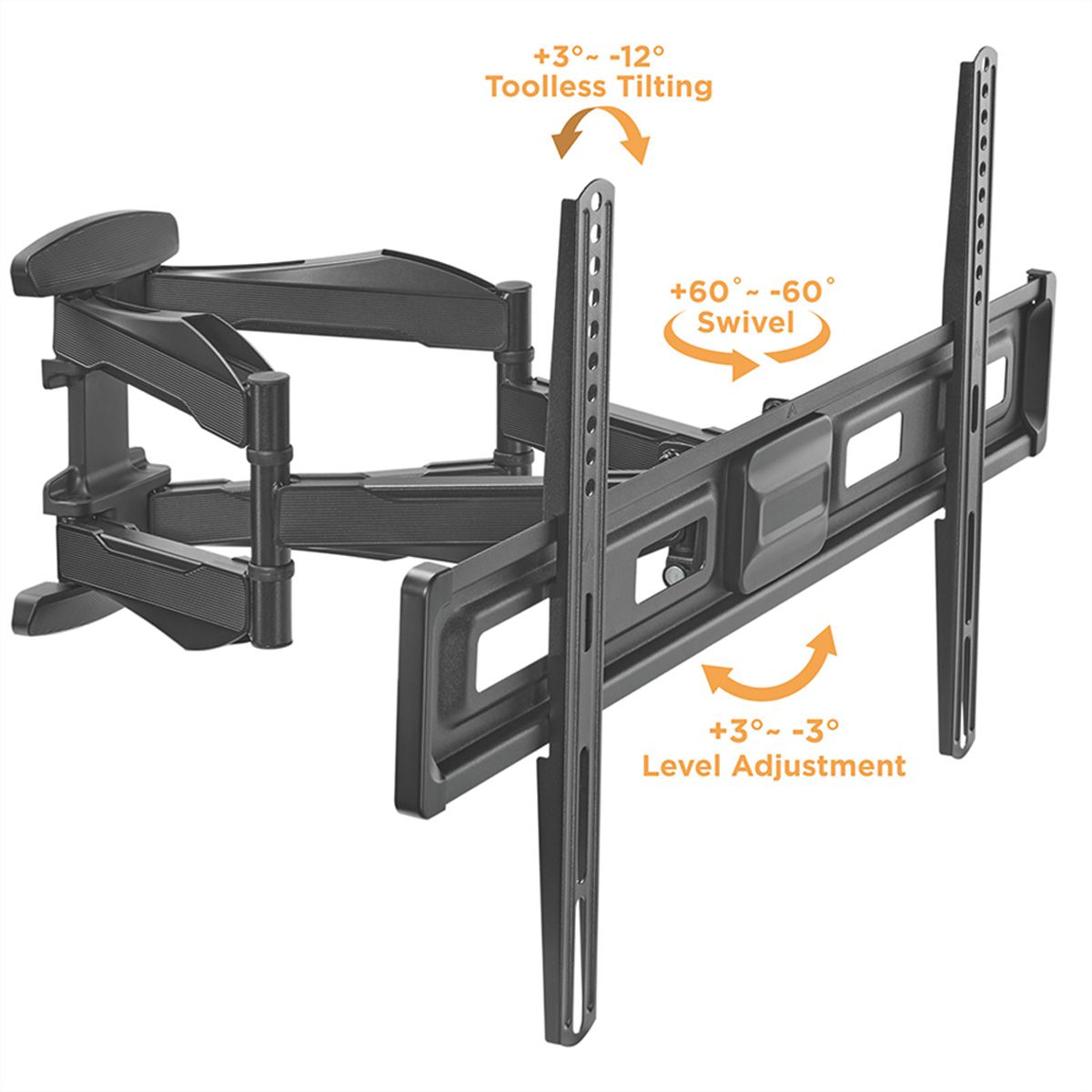VALUE TV-Wandhalterung, flexibel, elegant, 37-80 Zoll, bis 45 kg
