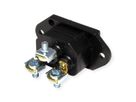 BACHMANN Heissgeräteinbaustecker IEC320 C15A, C16A mit Schraubanschlüssen, schwarz