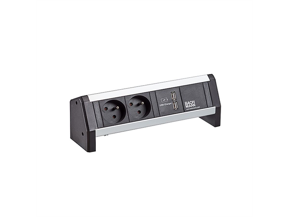 BACHMANN DESK 2xUTE 1xUSB Charger GST18 schwarz