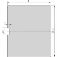 SCHROFF Seitenwand für Kassetten, 6 HE - KAS SEITENBLECH 6HE 227T