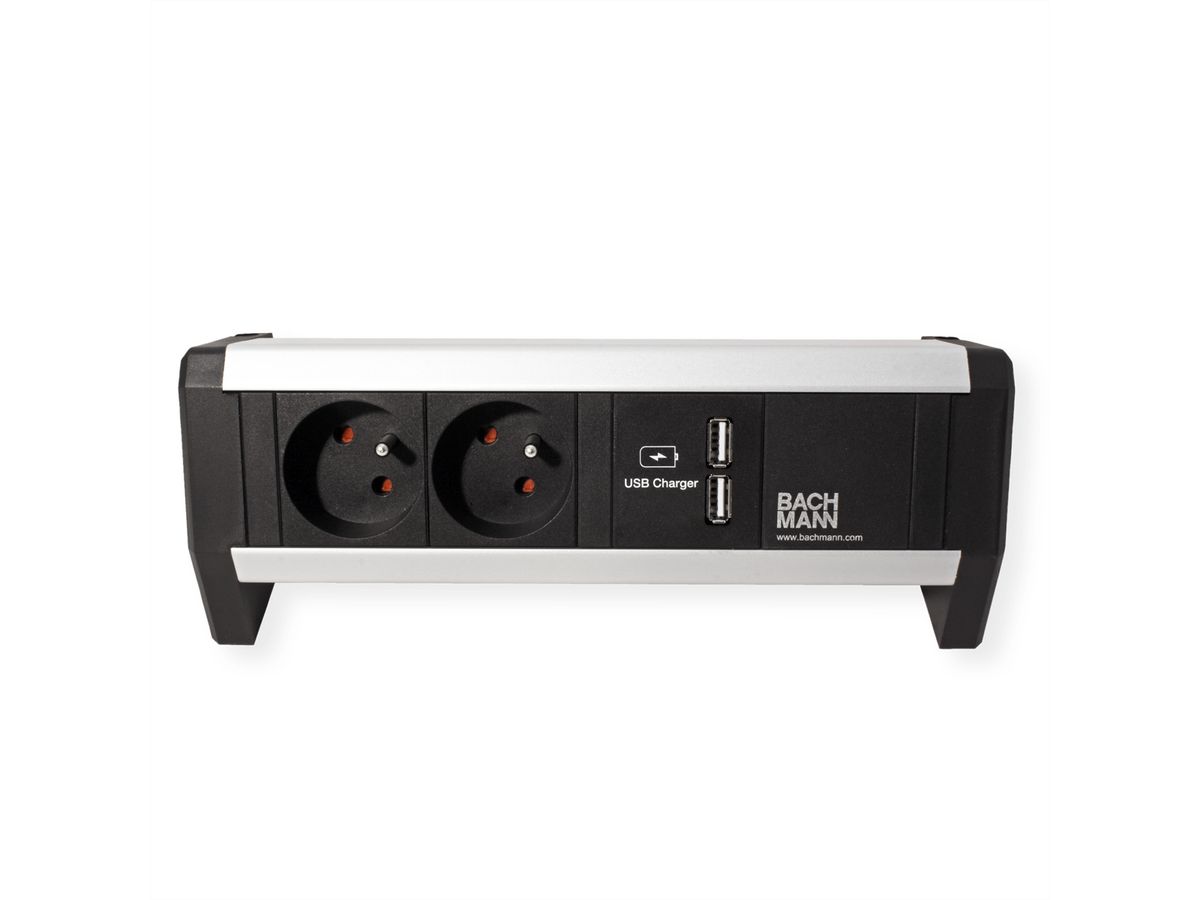 BACHMANN DESK 2xUTE 1xUSB Charger GST18 schwarz