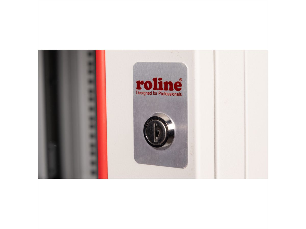 ROLINE 19-Zoll Wandgehäuse Pro 9 HE, 600x600 BxT zweiteilig schwenkbar grau