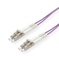 ROLINE LWL-Kabel 50/125µm OM4, LC/LC, violett, 0,5 m