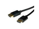 ROLINE HDMI High Speed Kabel mit Ethernet, Slim, ST-ST, schwarz, 2 m