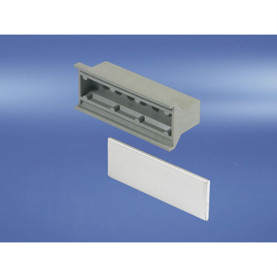 SCHROFF Griff in Trapezform, grau (ohne Aushebefunktion) - KUNSTSTOFFGRIFF 9TE GRAU