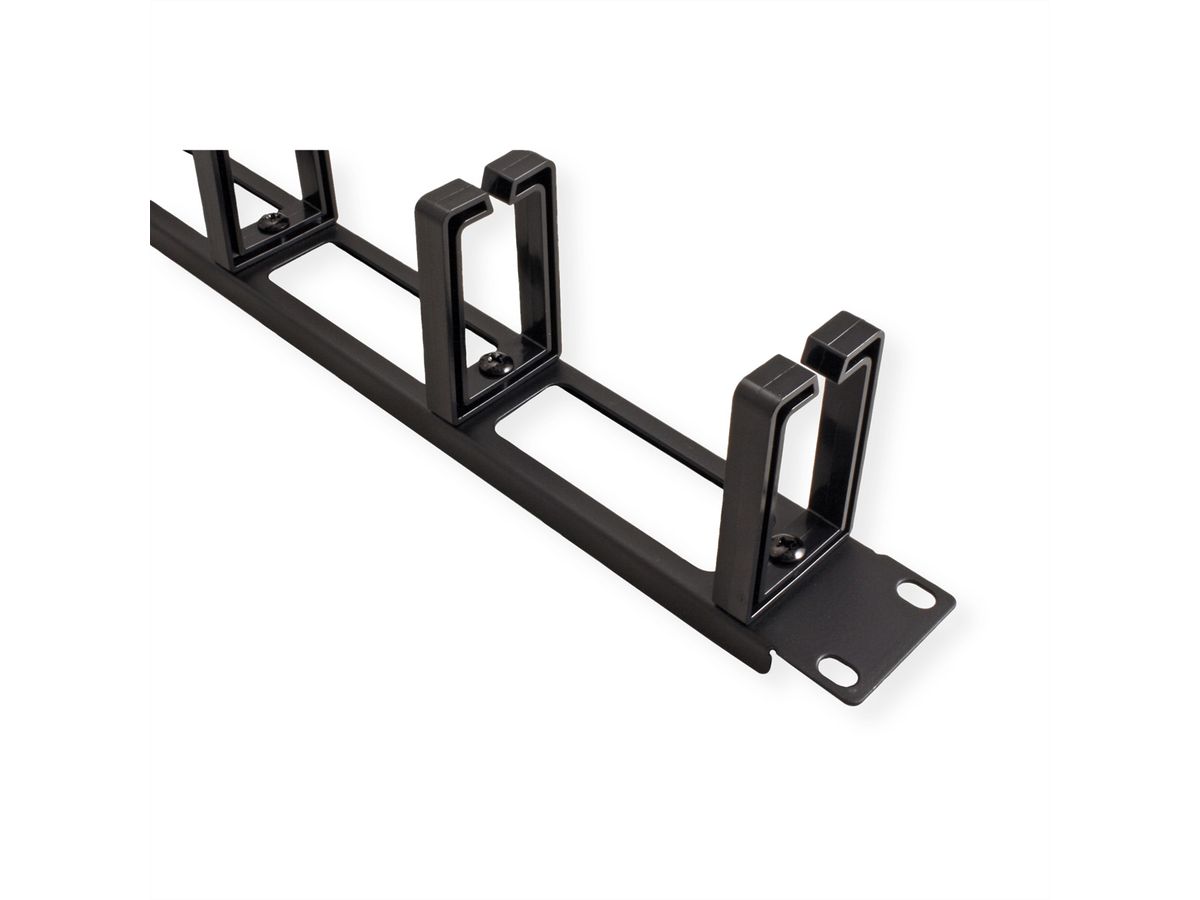VALUE 19"-Frontplatte, 5 Kabelösen Typ C, Kabeldurchführung, schwarz