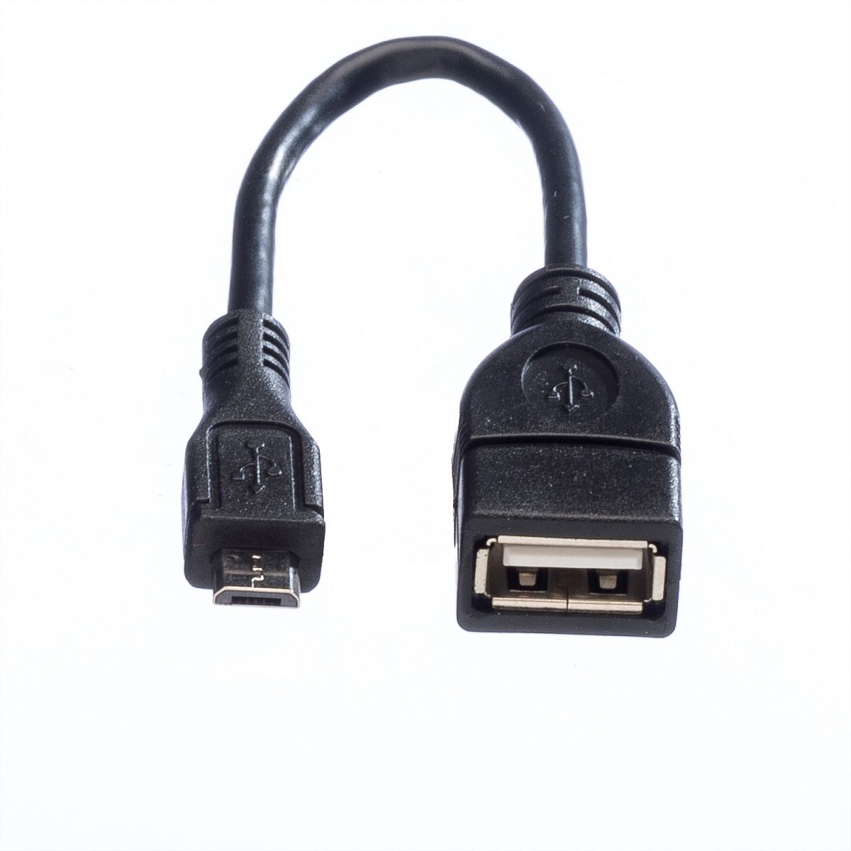 VALUE USB 2.0 Kabel, USB 2.0 Typ Micro B - Typ A BU, OTG, 0,15 m