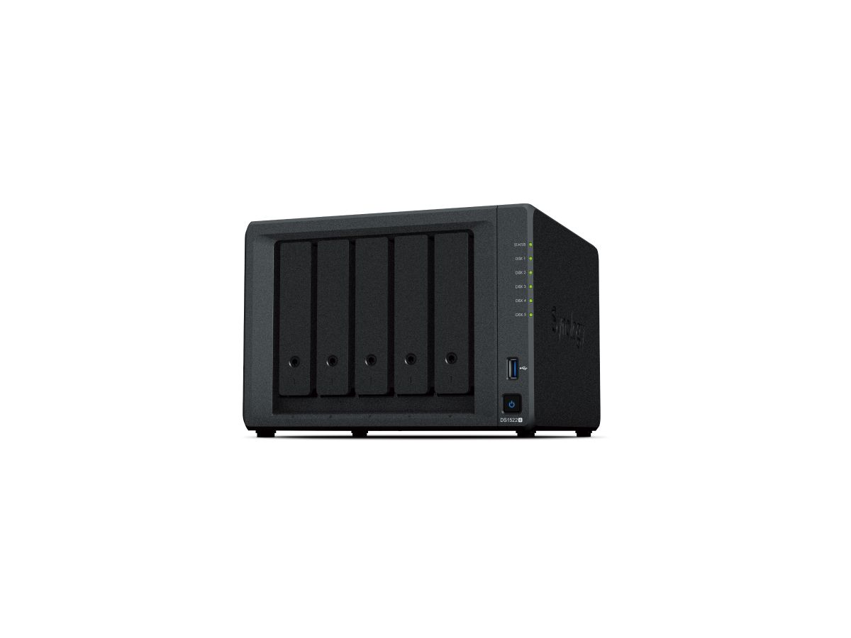 Synology DiskStation DS1522+ NAS & Speicherserver Tower Eingebauter Ethernet-Anschluss Schwarz R1600