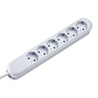 BACHMANN SMART Steckdosenleiste 6x Schutzkontakt, weiß, 3 m