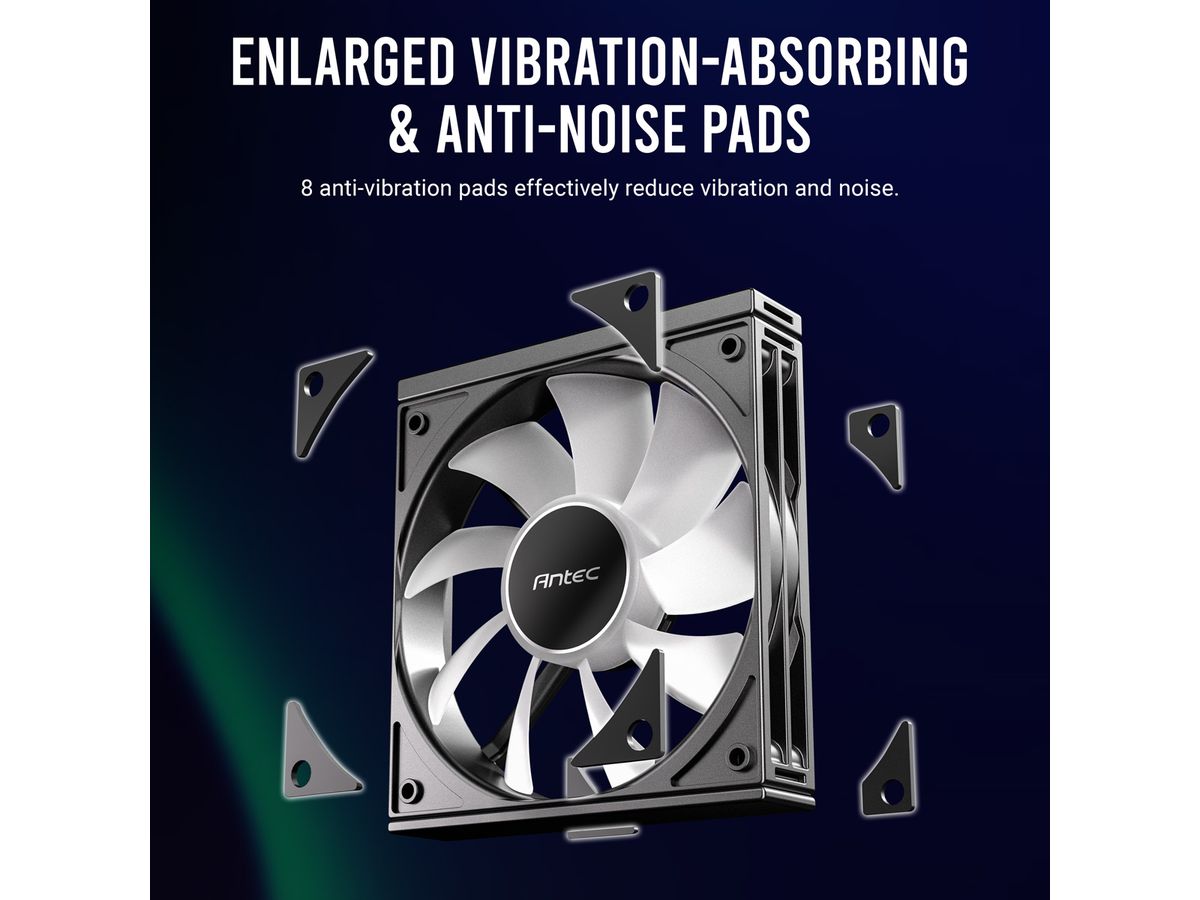 ANTEC C120 ARGB Fan PC Gehäuselüfter 120mm 3er Pack, schwarz