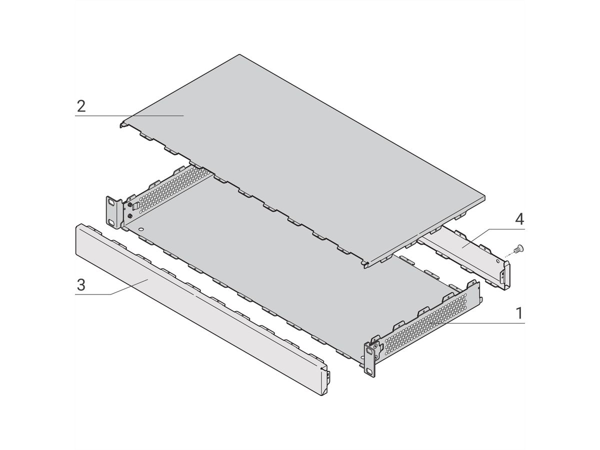 SCHROFF INTERSCALE M 1HE 19" 310T P, Modulares Tischgehäuse