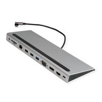 VALUE USB-C Multiport Docking Station, 4K HDMI/DP, VGA, USB, Card Reader, PD, LAN, Audio