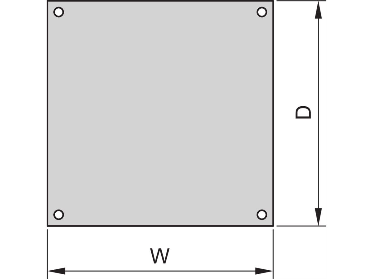 SCHROFF Dach, einliegend, RAL 7030 - DACH EINLIEG.600B 900T 7021
