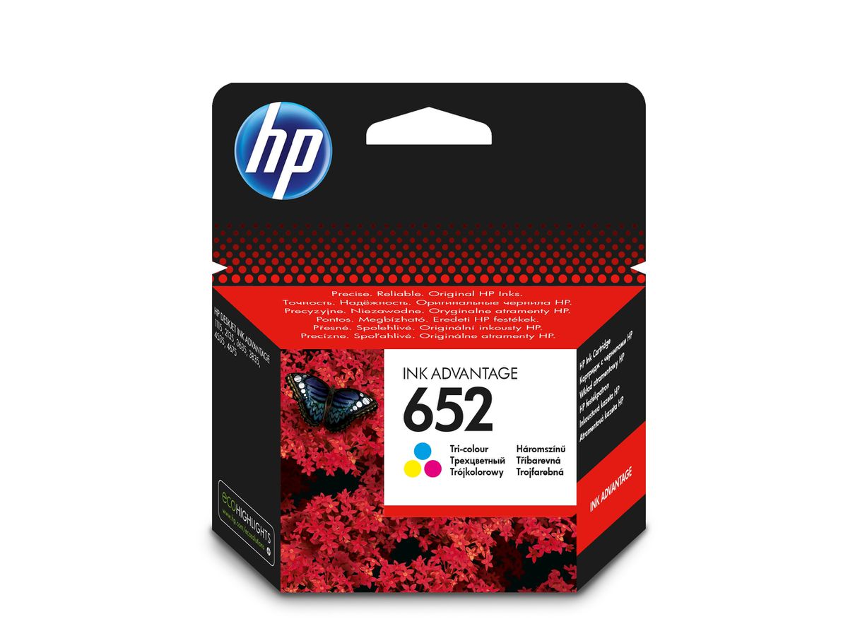 HP Original 652 Cyan/Magenta/Gelb Ink Advantage Tintenpatrone