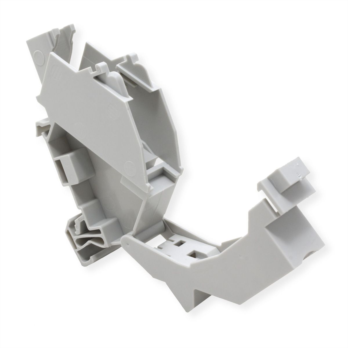 ROLINE Tragschienenadapter für Keystone Module, inkl. Cat.6A Keystone, geschirmt, 45°