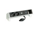 BACHMANN DESK2 2xSchutzkontakt USB C, USB Charger 30W 1xABD 0,2m GST18 weiss