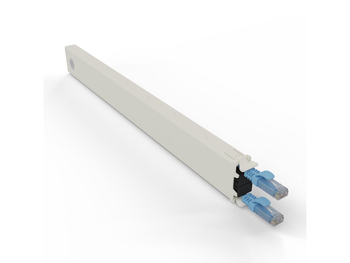 patchbox.one Kassette 8RU UTP blau Cat.6a 0,8m