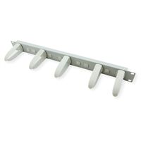 VALUE 19-Zoll-Frontplatte 1HE mit 5 Kabelösen, grau