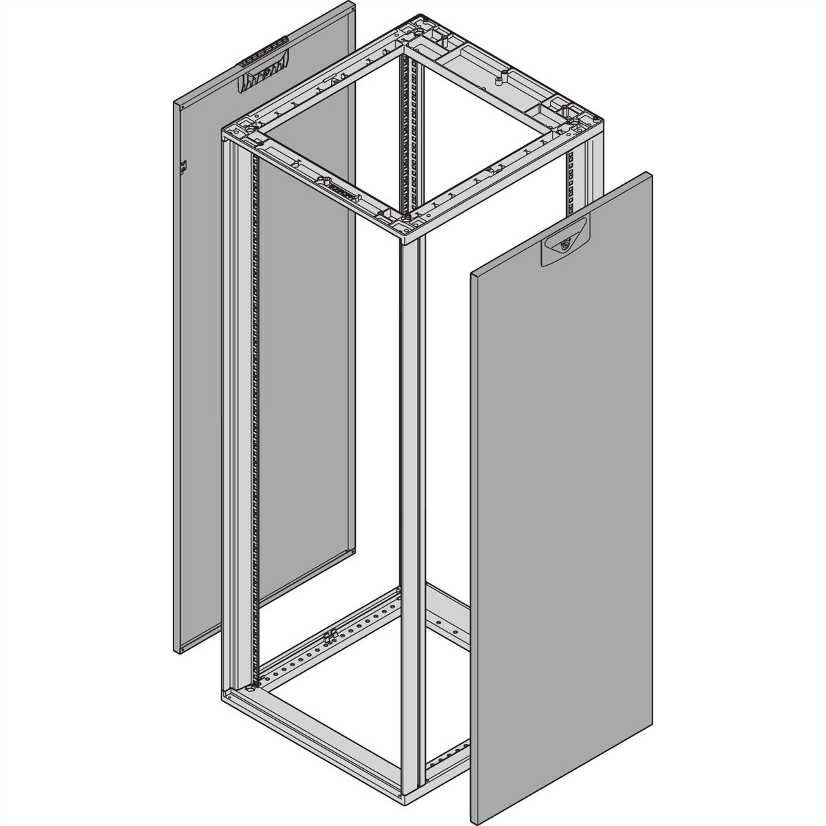 SCHROFF Seitenwand für Heavy-Duty - SEIT.WD.34HE 600T HD 7021 2X