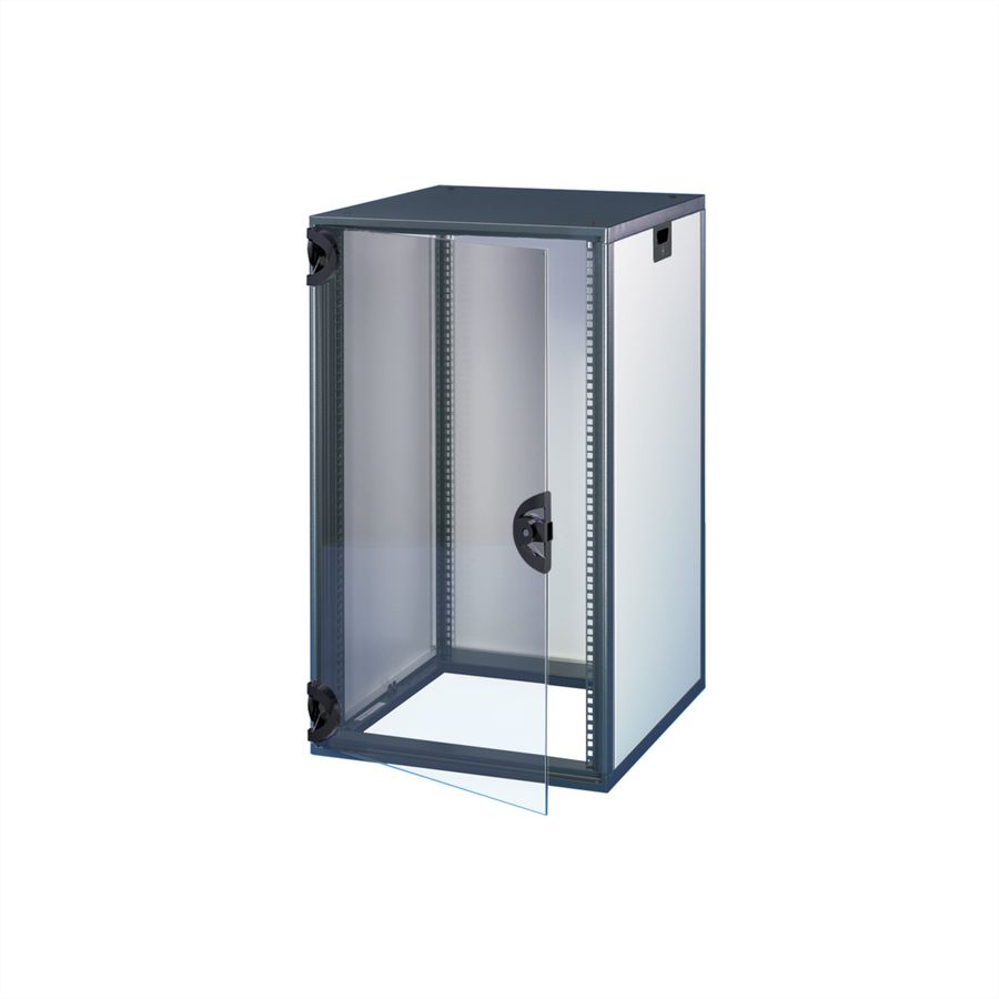 SCHROFF 19"-Schrank, mit Rauchglastür und Rückwand - NOVASTAR 12HE553B600T 7021-35
