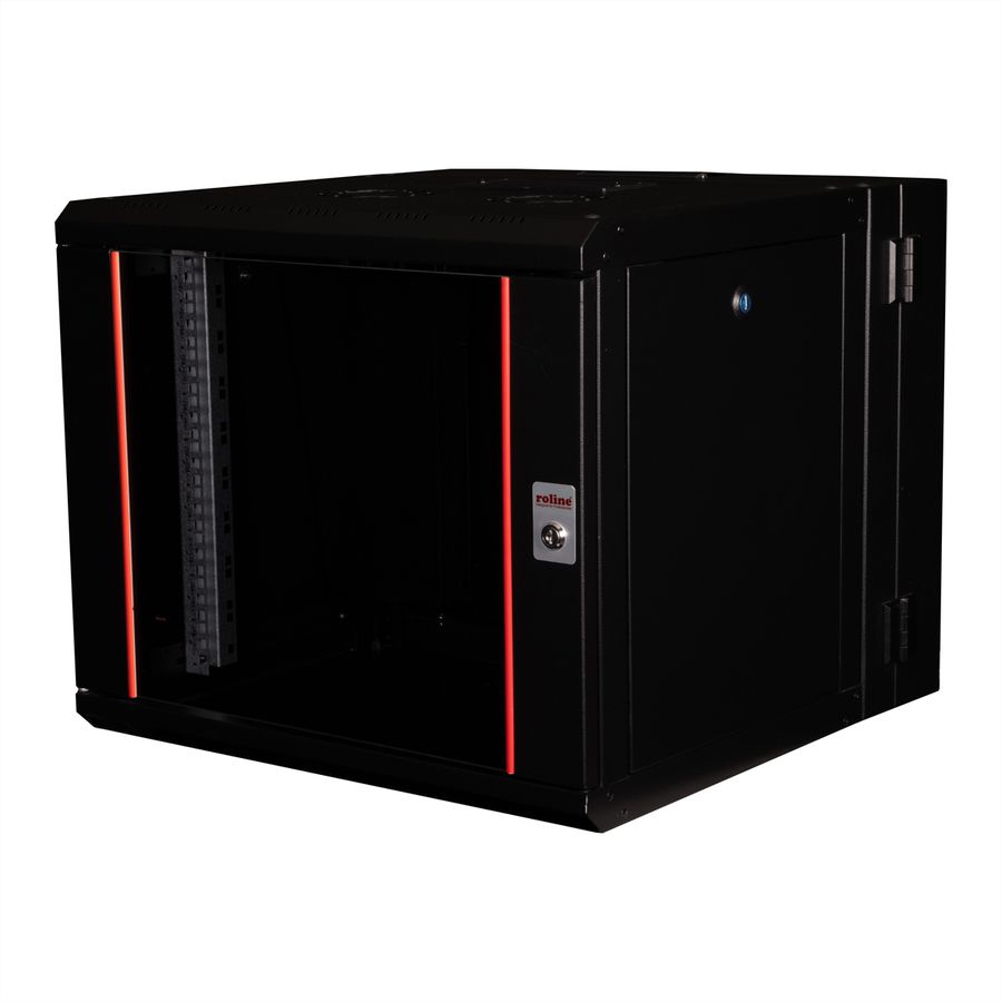 ROLINE 19-Zoll Wandgehäuse Pro 9 HE, 600x600 BxT zweiteilig schwenkbar schwarz