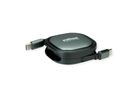 ROLINE USB 2.0 Aufrollbares Kabel, C-C ST/ST, schwarz, 1,2 m