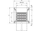 SCHROFF 19''- / Gestell- Fachboden ausziehbar, verkürzt um 100 mm - 19"FA AUS 2HE C=500 RED 7021
