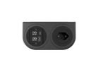 BACHMANN PIX HOLDER DOUBLE, 1x CH T13, 1x USB A/C, ISV, schwarz, 0,2 m