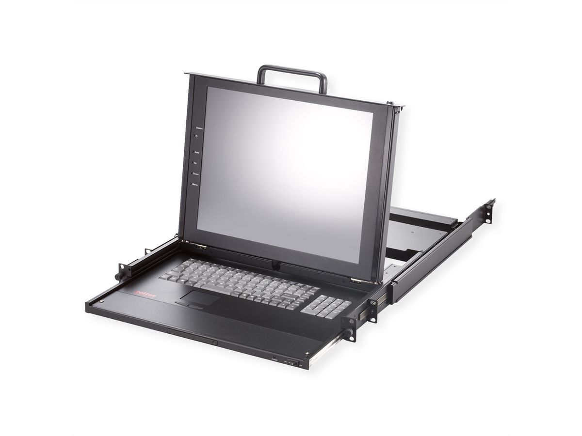 ROLINE 19"-KVM-Konsole, 48 cm (19") TFT (4:3), VGA, USB+PS/2, Tastaturlayout CH