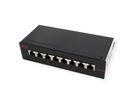 ROLINE Patchpanel, 8 Ports, Kat.5e (Class D), geschirmt, schwarz