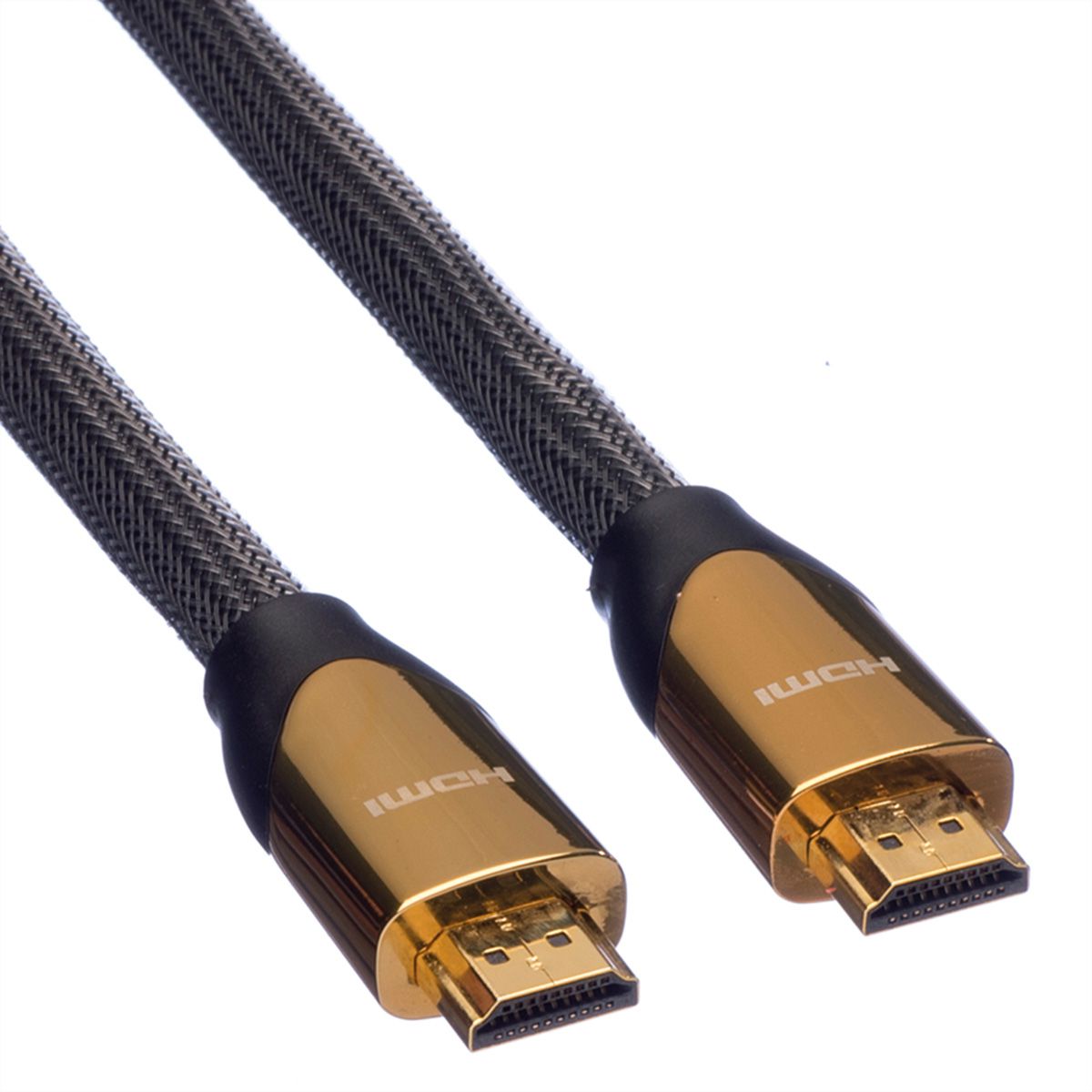 ROLINE 4K PREMIUM HDMI Ultra HD Kabel mit Ethernet, ST/ST, schwarz, 3 m