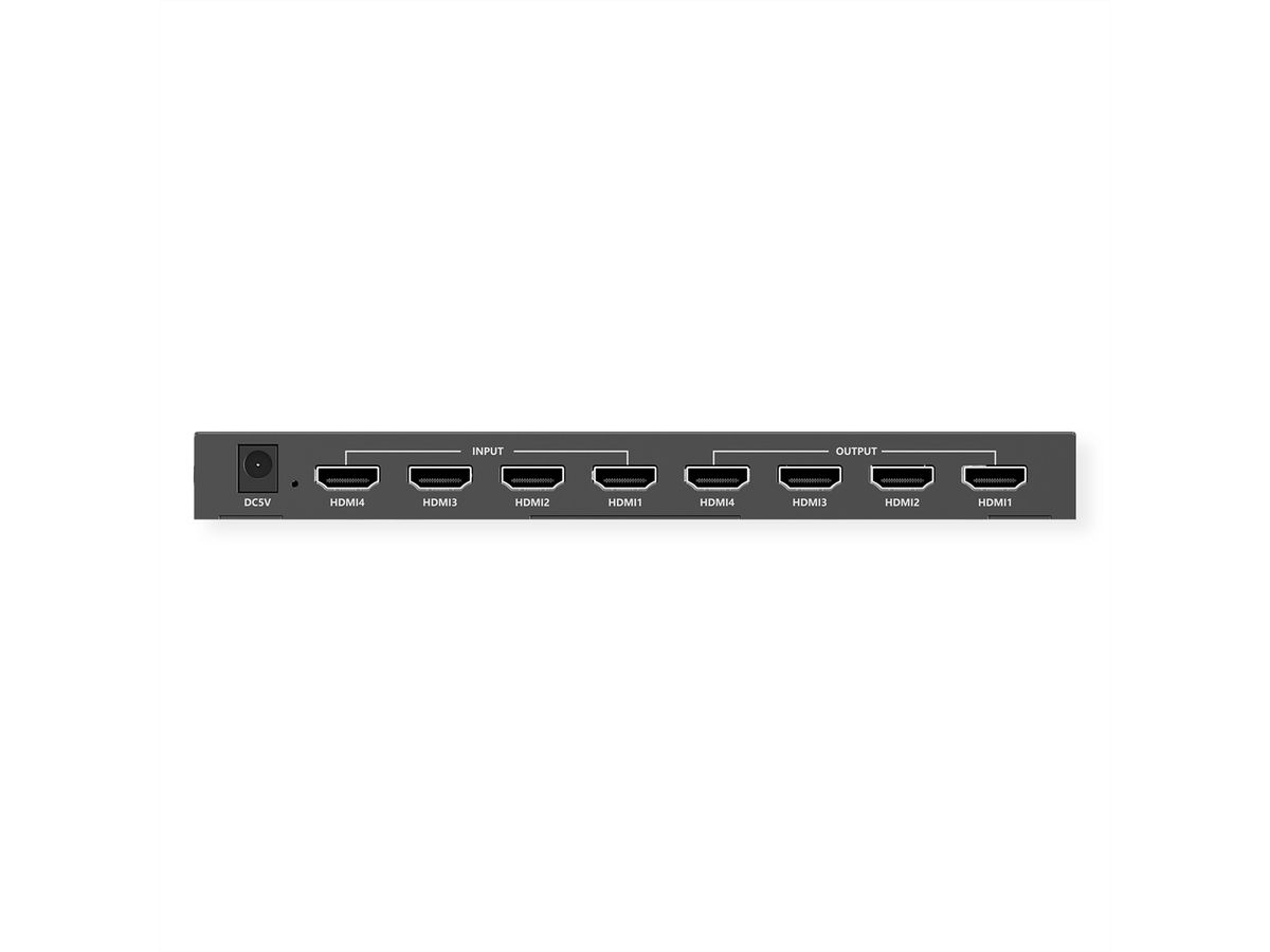 VALUE 4K HDMI Matrix Switch, 4 x 4, mit Fernbedienung