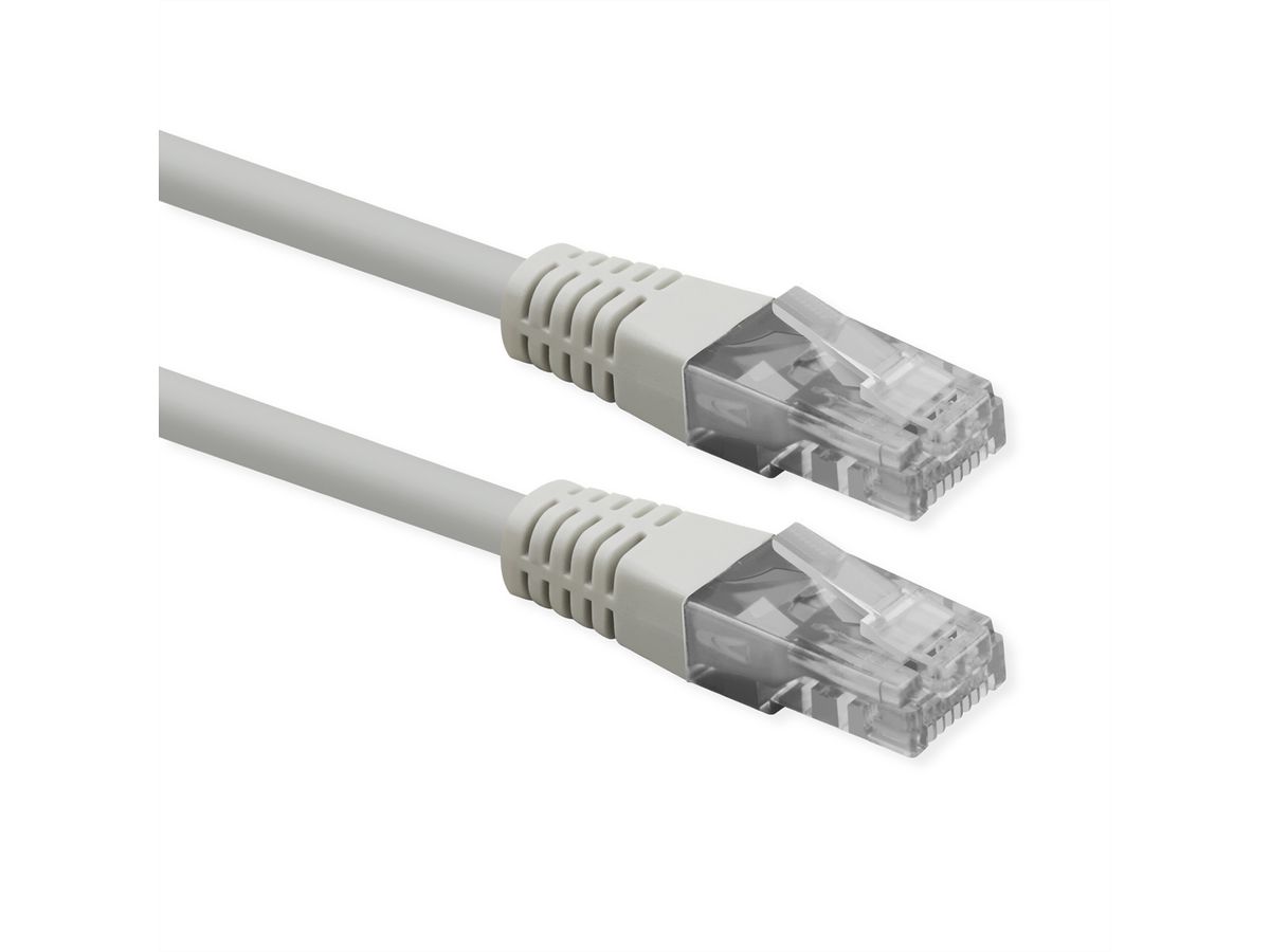 ROLINE Patchkabel Cat.6 (Class E), UTP, PoE, weiß, 0,5 m