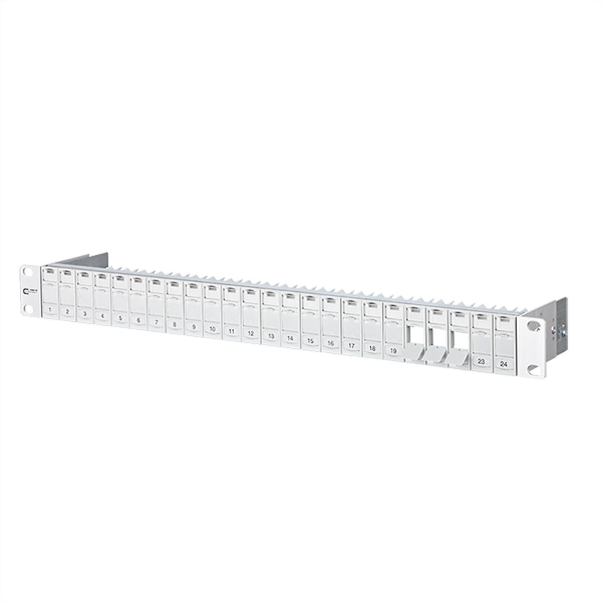 METZ CONNECT 19"-Panel 1HE Modulträger leer für 24 Module (E-DAT oder C6A)