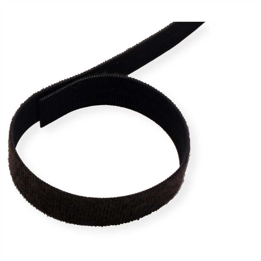 VELCRO® ONE-WRAP® Klettbandstreifen 20mm, unperforiert auf Rolle, schwarz, 25 m