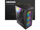 ANTEC AX27 RGB Elite PC Gehäuse Midi Tower Gaming ATX, schwarz