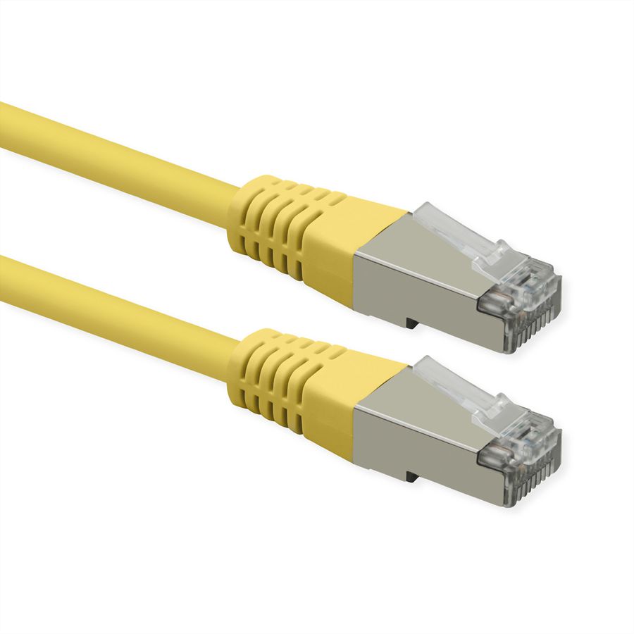 ROLINE Patchkabel Cat.6 (Class E), PoE, S/FTP (PiMF), gelb, 7 m
