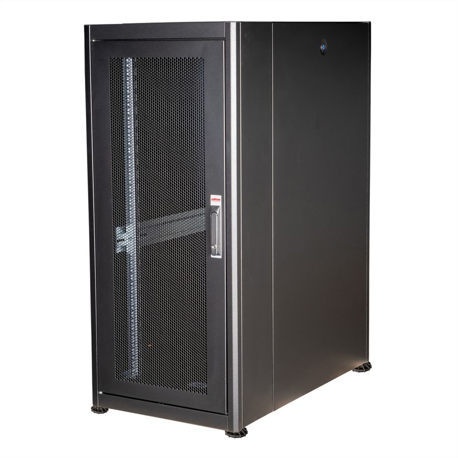 ROLINE 19-Zoll Serverschrank Basic 26 HE, 600x1000 BxT perforiert schwarz